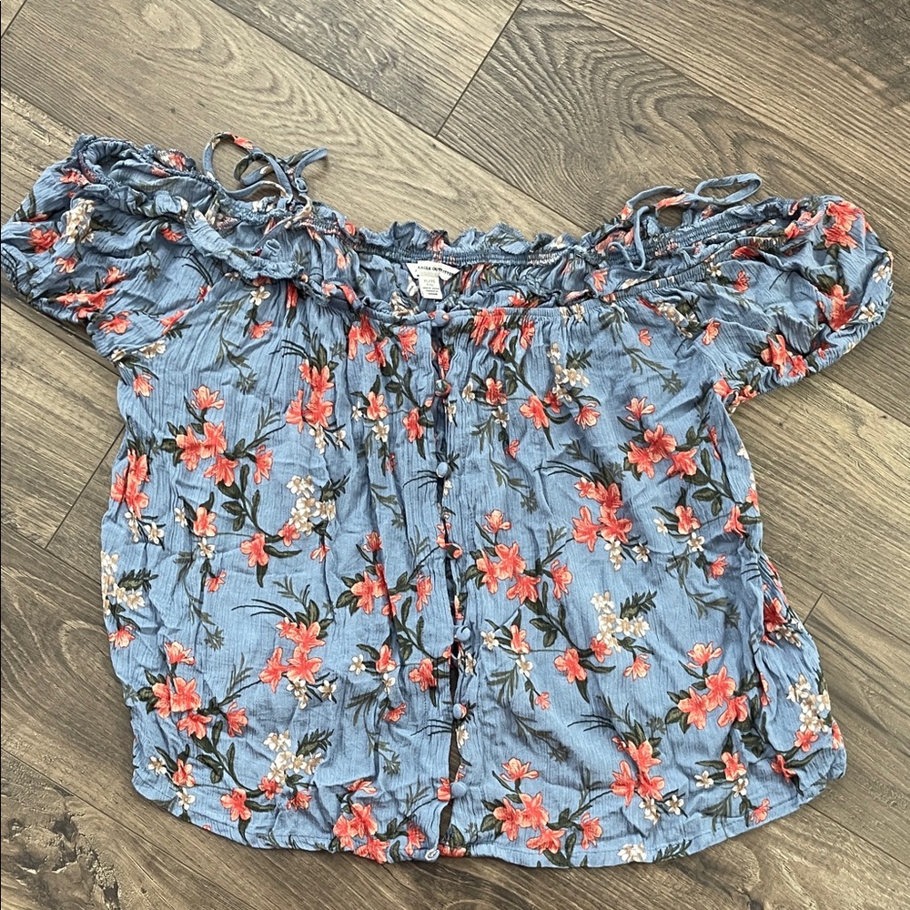 Floral Cold Shoulder Top